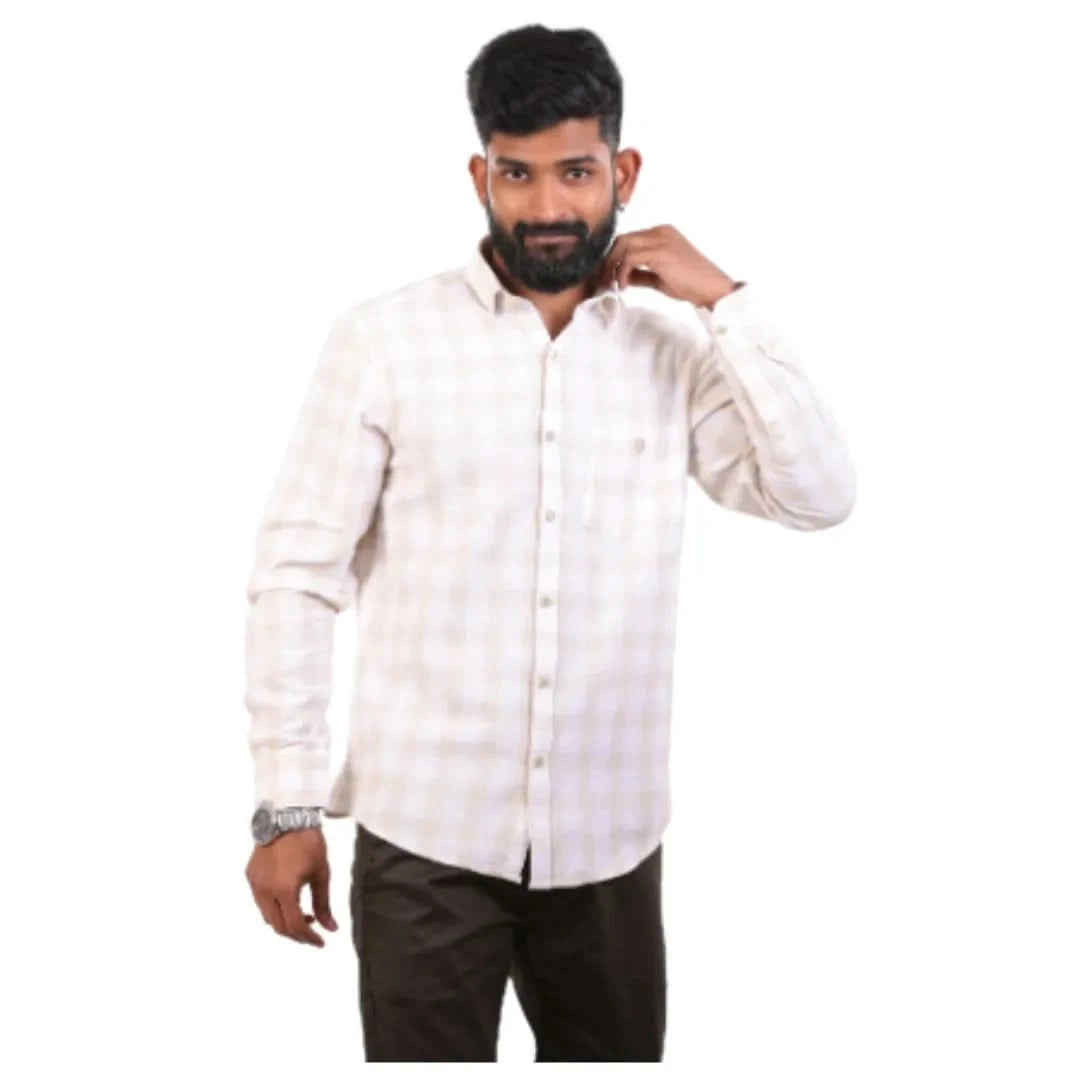 Sandal Khadhi Checked Shirt for men