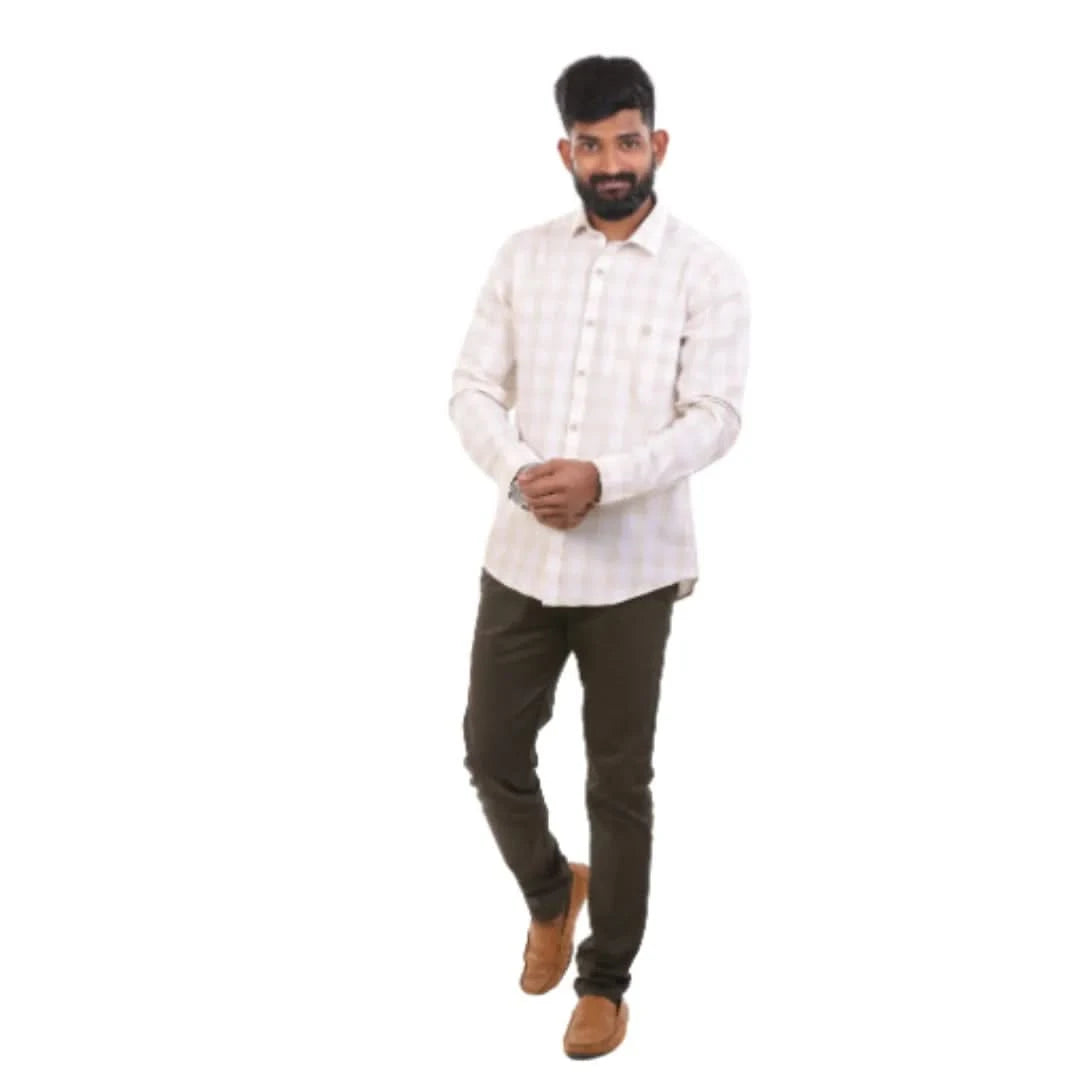 Sandal Khadhi Checked Shirt for men