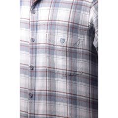 Blue Melange Checked Shirt For Men - 4188