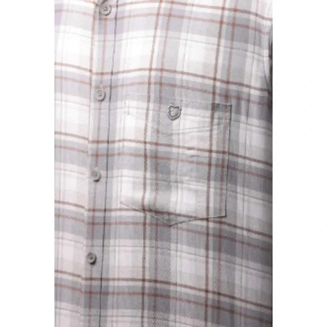 Blue Melange Checked Shirt For Men - 4188