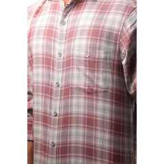 Maroon Milange Checked Shirt for Men