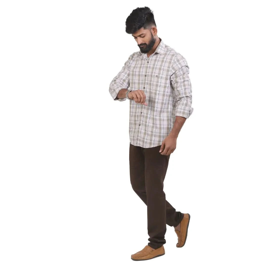 Sandal Oxford Checked Shirt for men