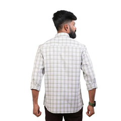 Green Oxford Checked Shirt for Men