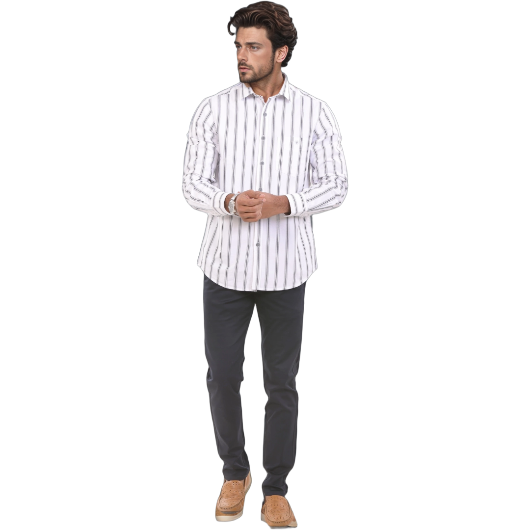 White Striped Shirt