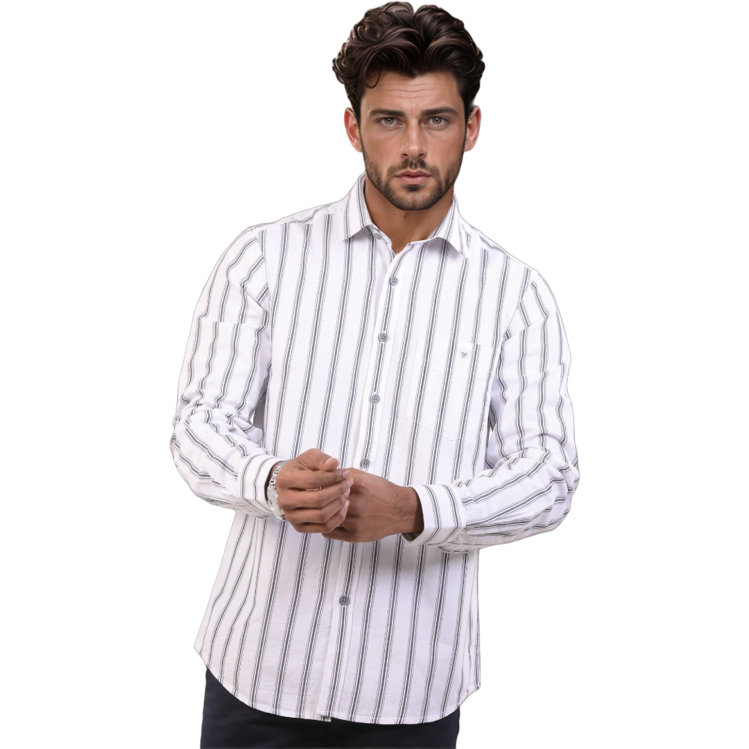 White Striped Shirt