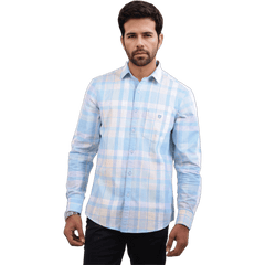 Ramar Blue And Yellow Checked Shirt