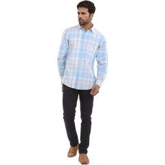 Ramar Blue And Yellow Checked Shirt