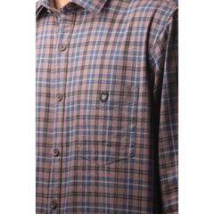 Brown Oxford Checked Shirt For Men - 4944