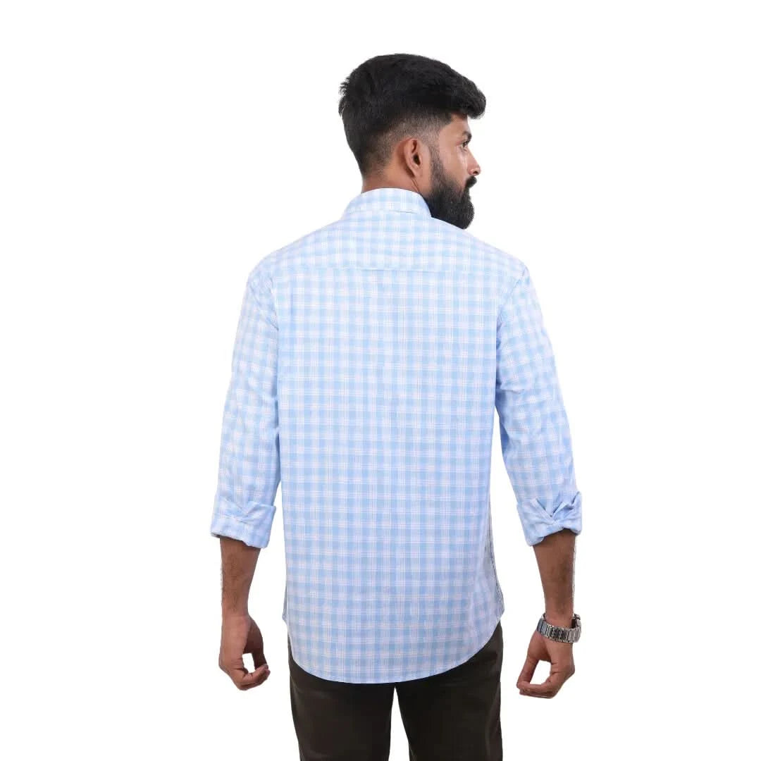 Yellow Gizza Checked Shirt For Men - 4972