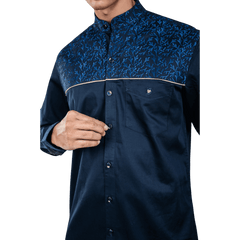 Botticelli Men Chinese Collar Maroon Partywear Shirt - Full Sleeve Cotton Shirts (5268) - Botticelli