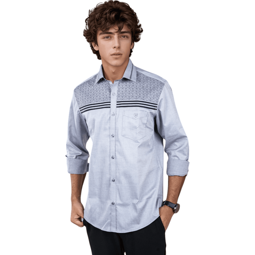 Botticelli Chest Embroidery Orange Partywear Shirt For Men - Formal Shirts (5273) - Botticelli