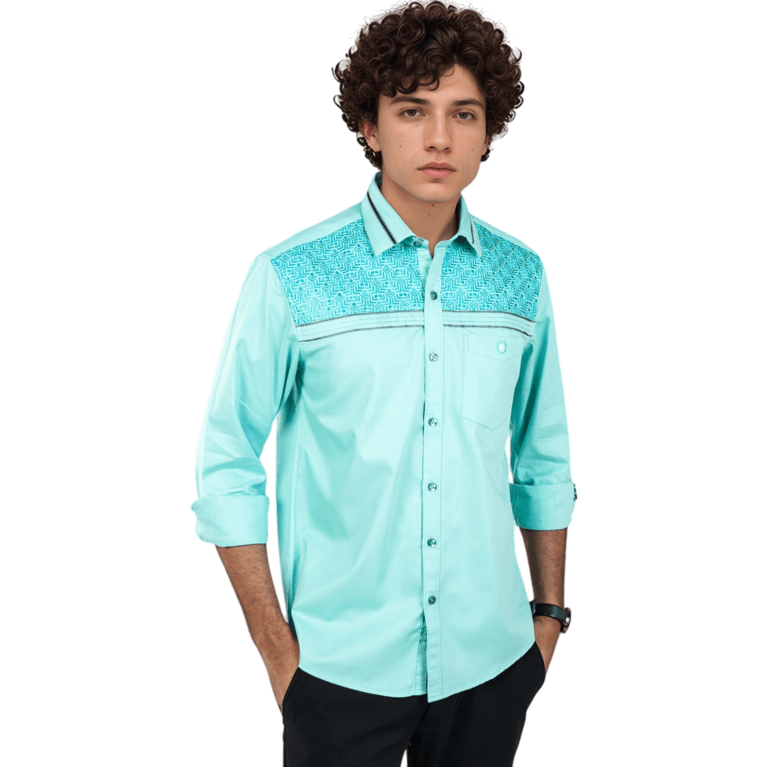 Mint Green Partywear Shirt