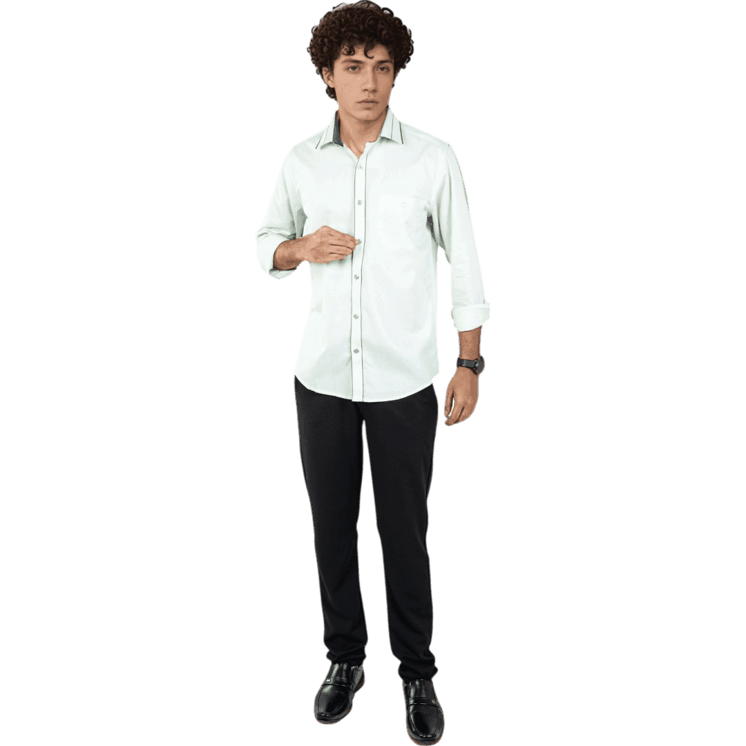 Botticelli Sky Blue Partywear Shirt For Men - Regular Fit Formal Shirts (5300)