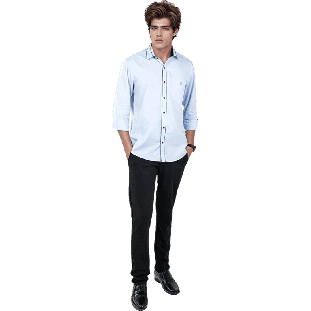 Sky Blue Partywear Shirt