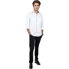 Botticelli White Partywear Shirt For Men - Regular Fit Formal Shirts (5300) - Botticelli