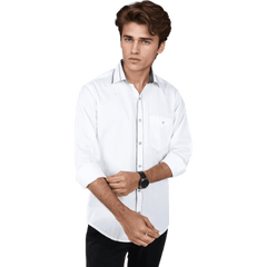 Botticelli White Partywear Shirt For Men - Regular Fit Formal Shirts (5300) - Botticelli