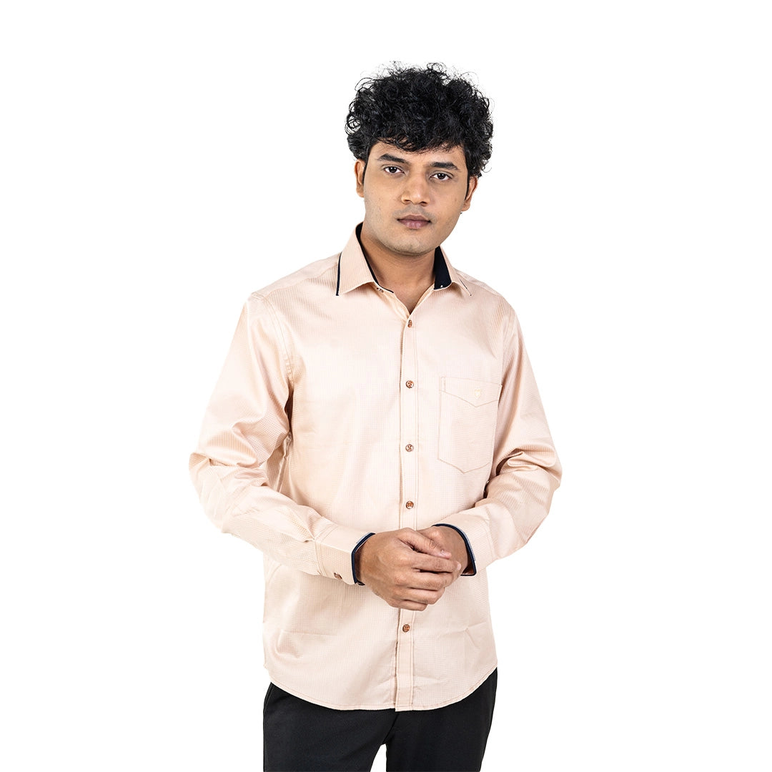 Men Green Collar Work Shirt- 5301