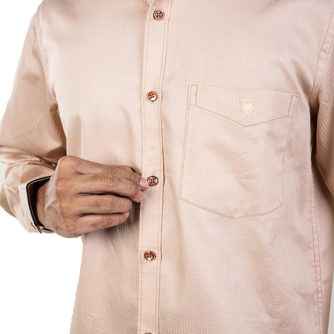 Men Green Collar Work Shirt- 5301