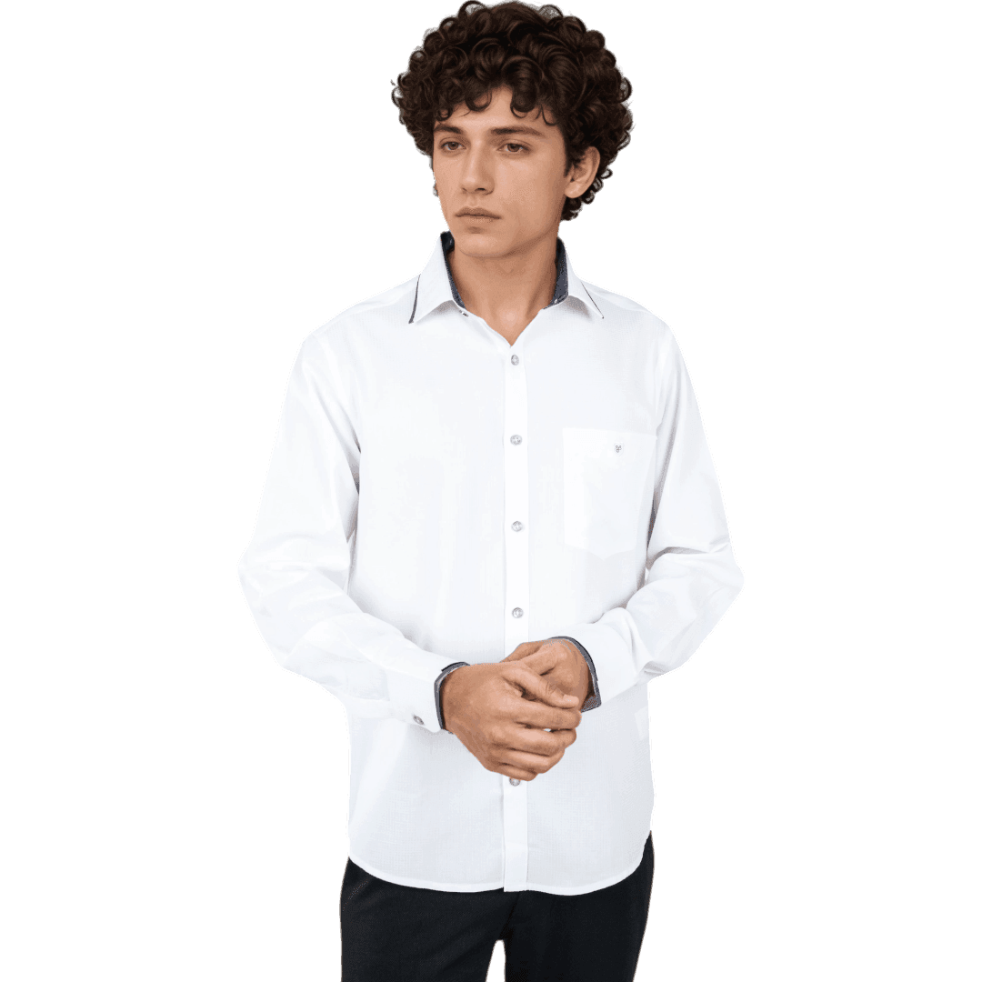 Botticelli Collarwork Orange Partywear Shirt For Men - Cotton Shirts (5301) - Botticelli