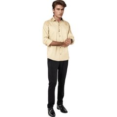 Botticelli Dark Green Cotton Partywear Shirt For Men - Full Sleeve Formal Shirts (5302) - Botticelli