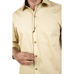 Botticelli Dark Green Cotton Partywear Shirt For Men - Full Sleeve Formal Shirts (5302) - Botticelli