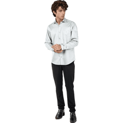 Botticelli Men Plain Black Partywear Shirt - Collarwork Cotton Shirts (5304) - Botticelli