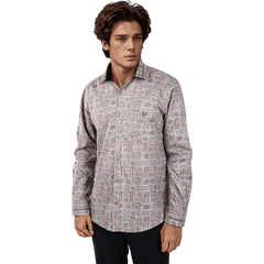 Botticelli Men Collarwork Blue Partywear Shirt - Regular Fit Cotton Shirts (5305) - Botticelli