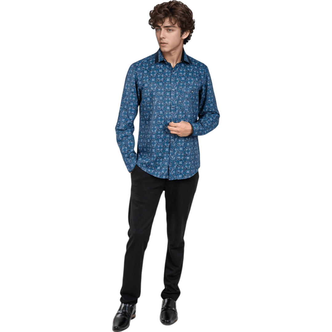 Blue Collar Work Shirt For Men- 5308 - Botticelli