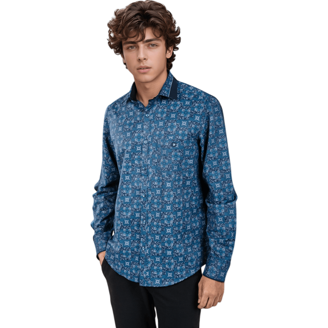 Blue Collar Work Shirt For Men- 5308 - Botticelli