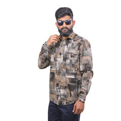 Brown Digital Printed Shirt for men