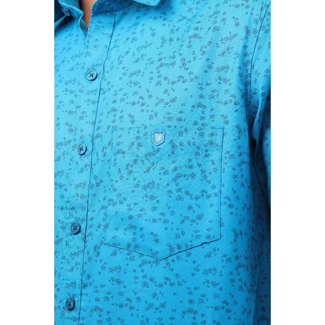 P.Green Dobby Printed Shirt for Men