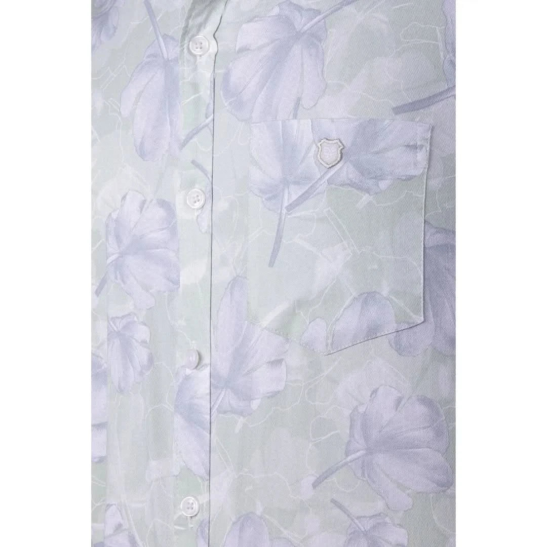 Green Stretch Printed Shirt for men