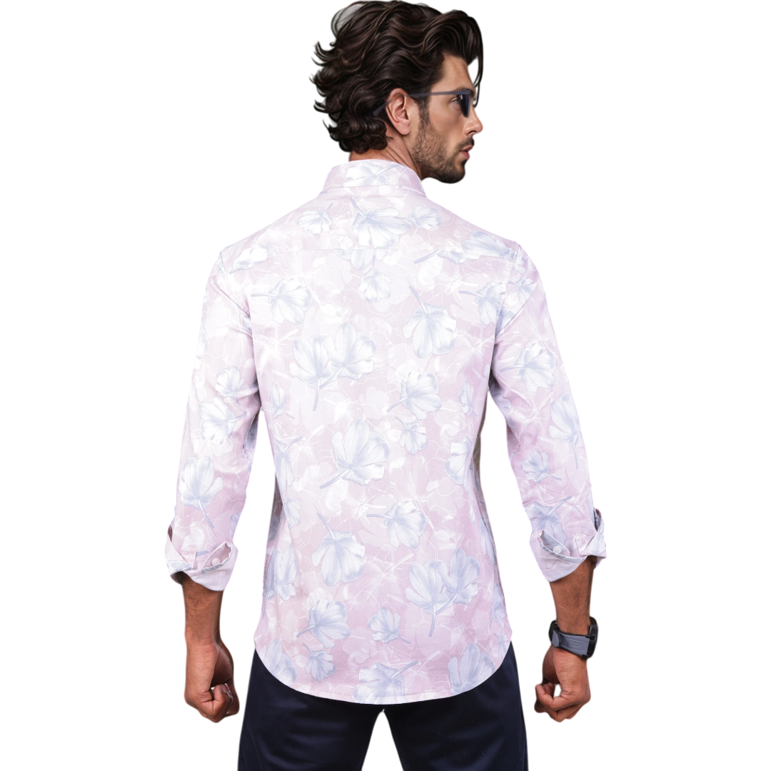 Pink Floral Printed Shirt