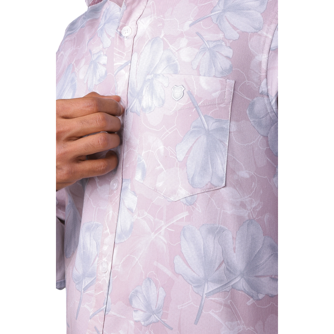 Pink Floral Printed Shirt