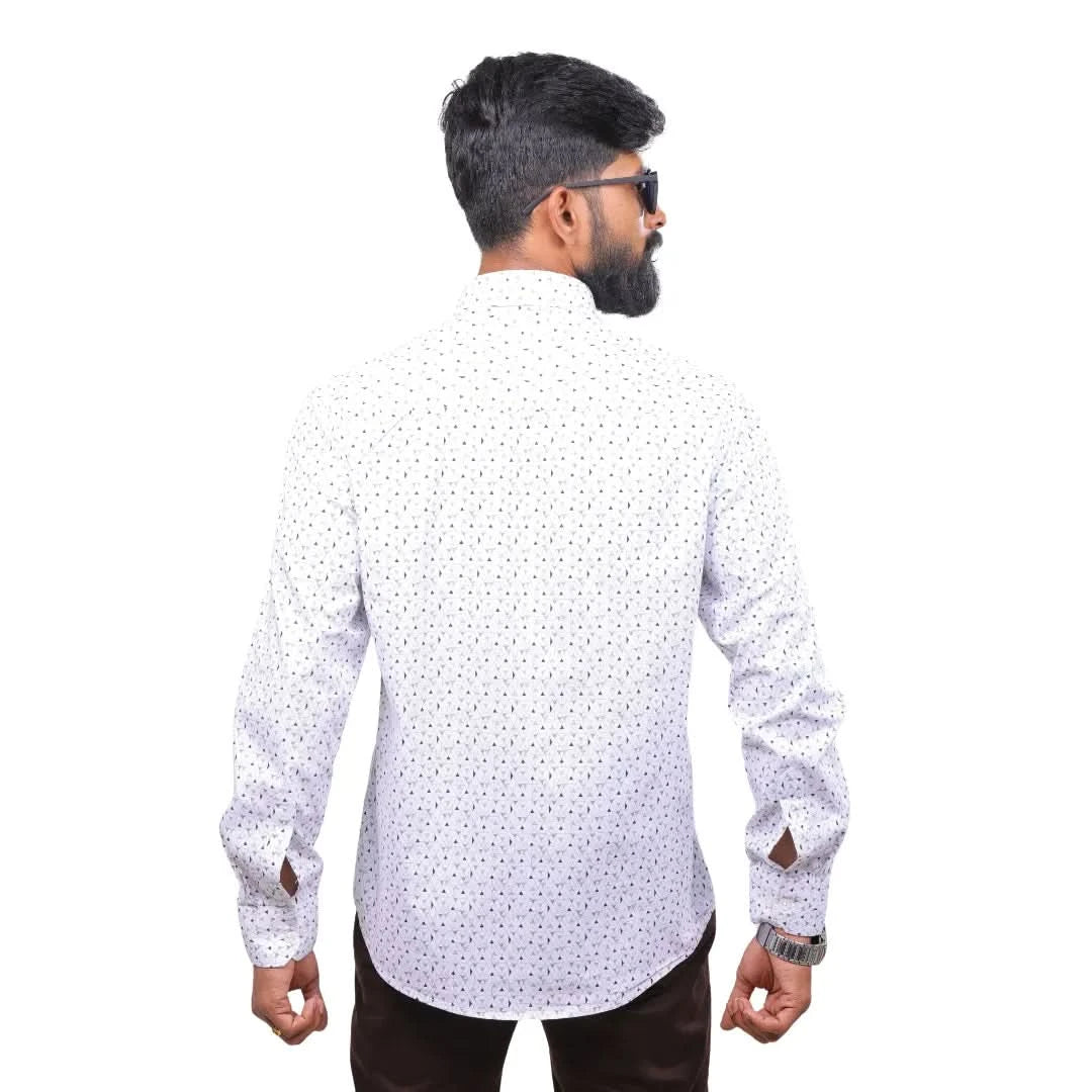 White Laffer Printed Shirt for Men