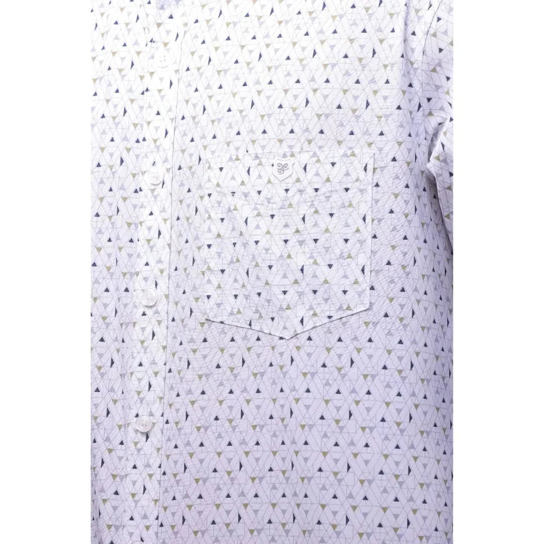 White Laffer Printed Shirt for Men