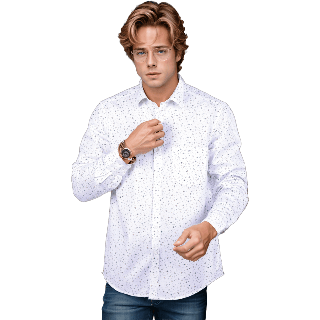 White Printed Shirt