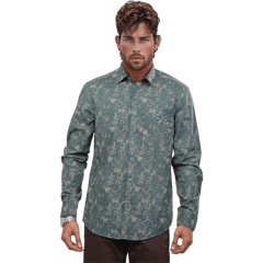 Green Geometric Printed Shirt