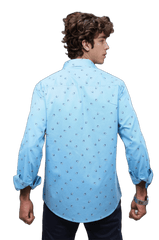 Ramar Blue Printed Shirt