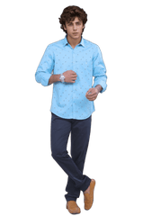 Ramar Blue Printed Shirt