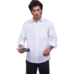 White Full Print Shirt