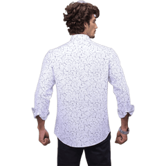 White Full Print Shirt