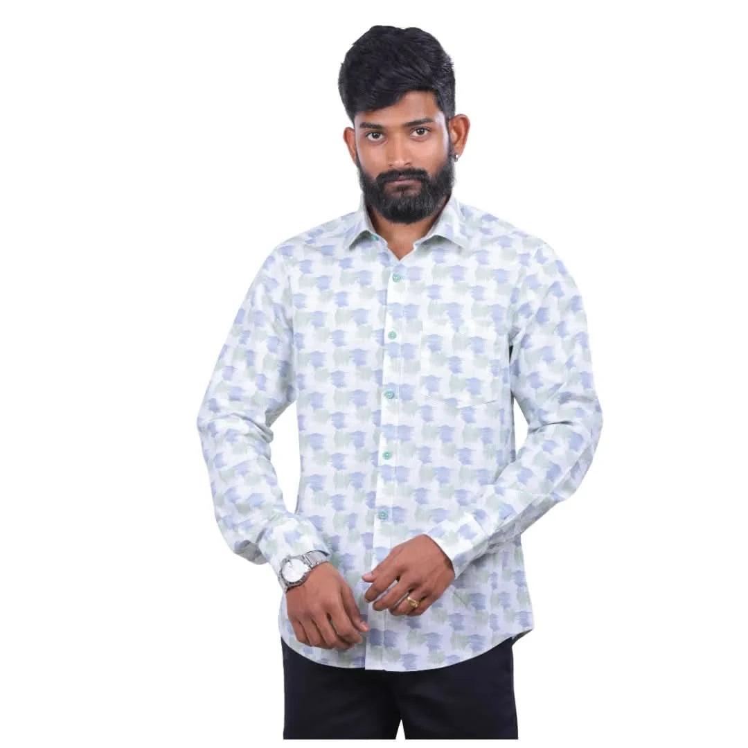 Men Green Laffer Printed Shirt  - 6981