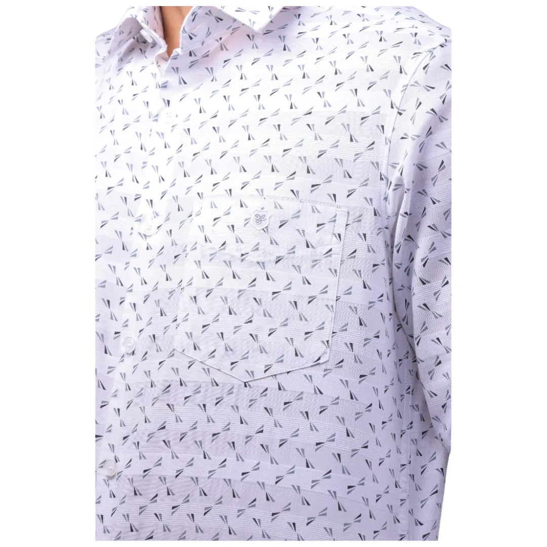 Men Arrow Navy Twill Printed Shirt - 6989