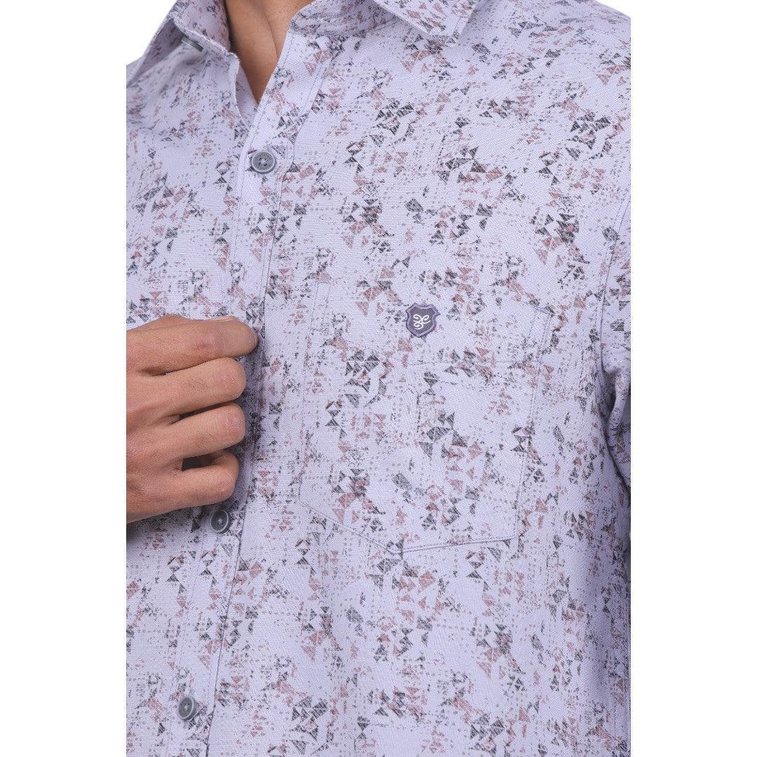 Botticelli Sandal Abstract Print Shirt For Men - Cotton Shirts (6991) - Botticelli