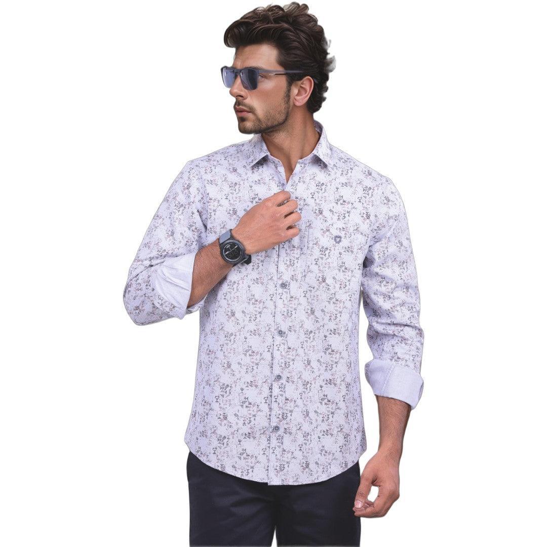 Botticelli Sandal Abstract Print Shirt For Men - Cotton Shirts (6991) - Botticelli