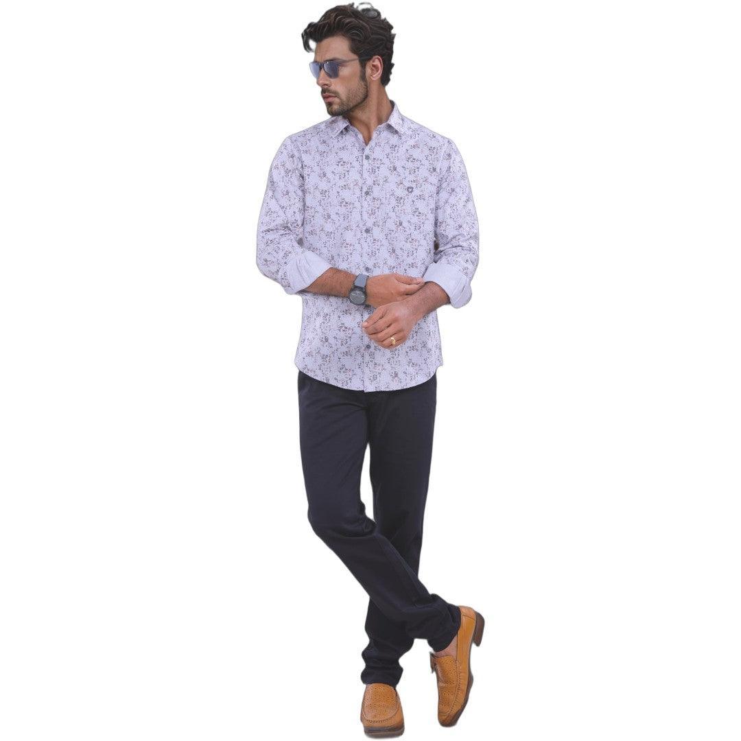 Botticelli Sandal Abstract Print Shirt For Men - Cotton Shirts (6991) - Botticelli