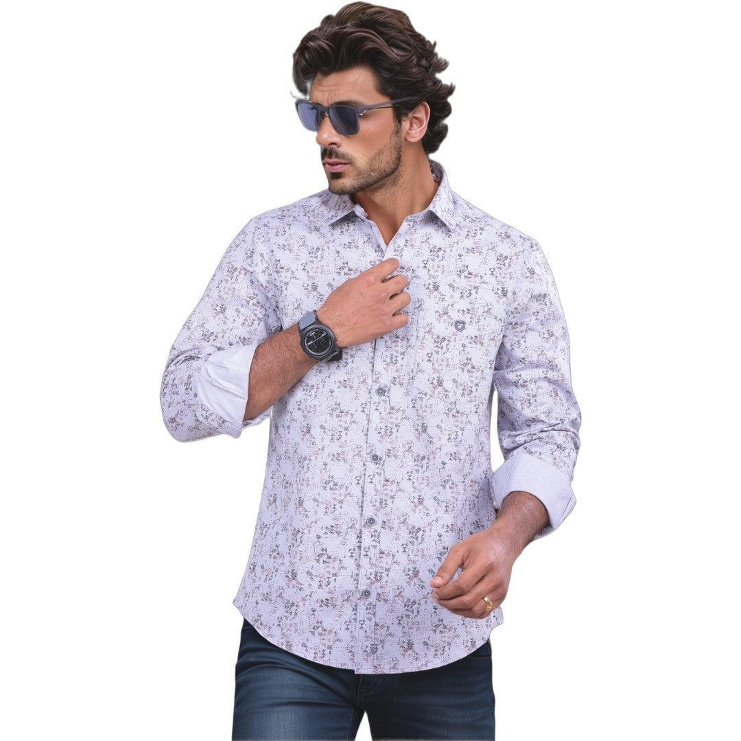 Botticelli Sandal Abstract Print Shirt For Men - Cotton Shirts (6991) - Botticelli