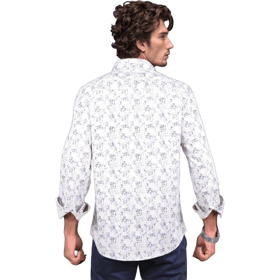 Botticelli Sandal Abstract Print Shirt For Men - Cotton Shirts (6991) - Botticelli