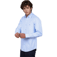 Pastel Blue Print Shirt